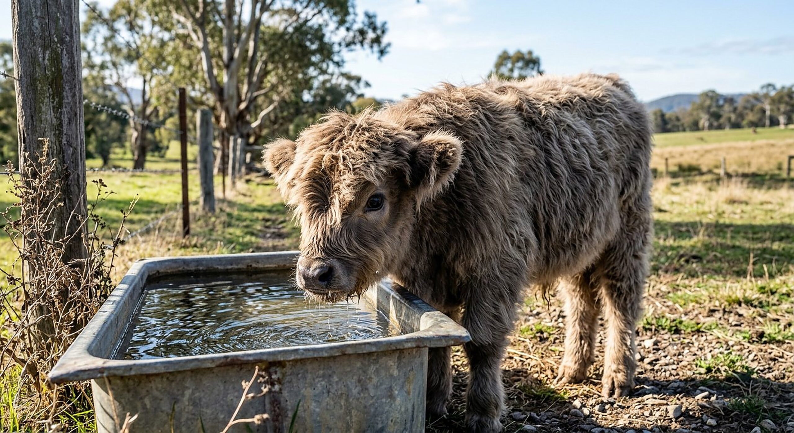 Dougal, dun miniature Highland bull calf — illustrative calf photo