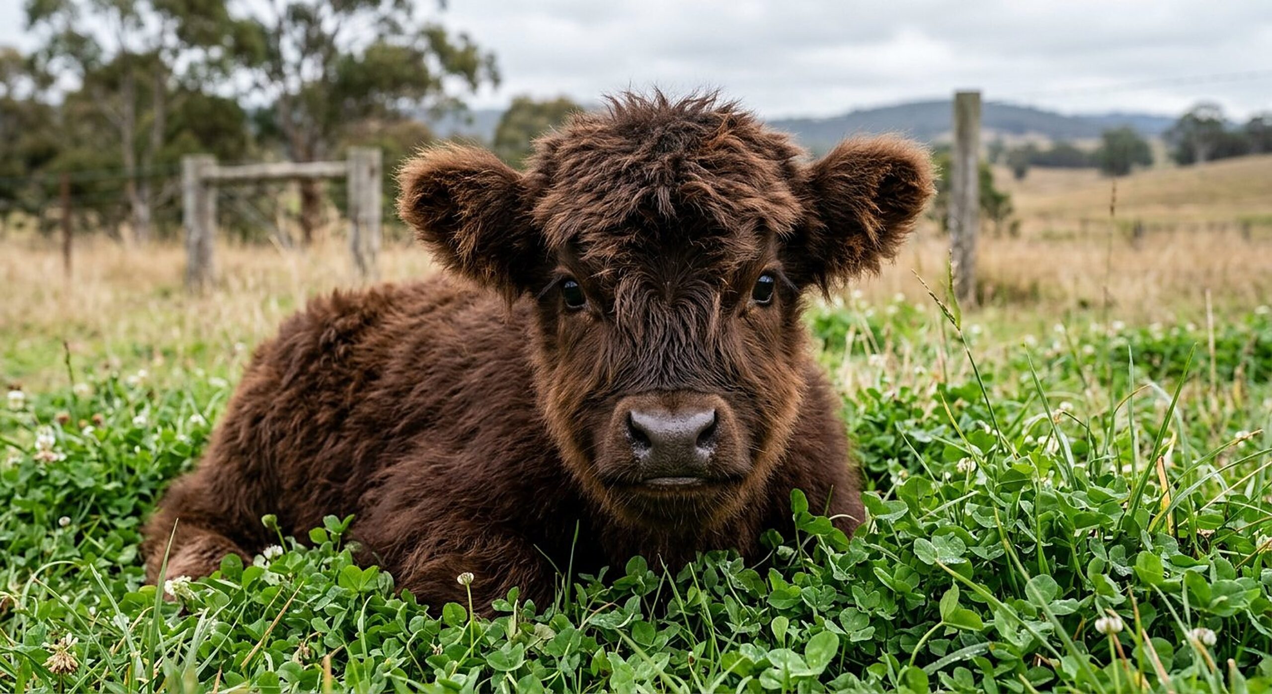 Freya, chocolate brown miniature Highland heifer calf — illustrative calf photo