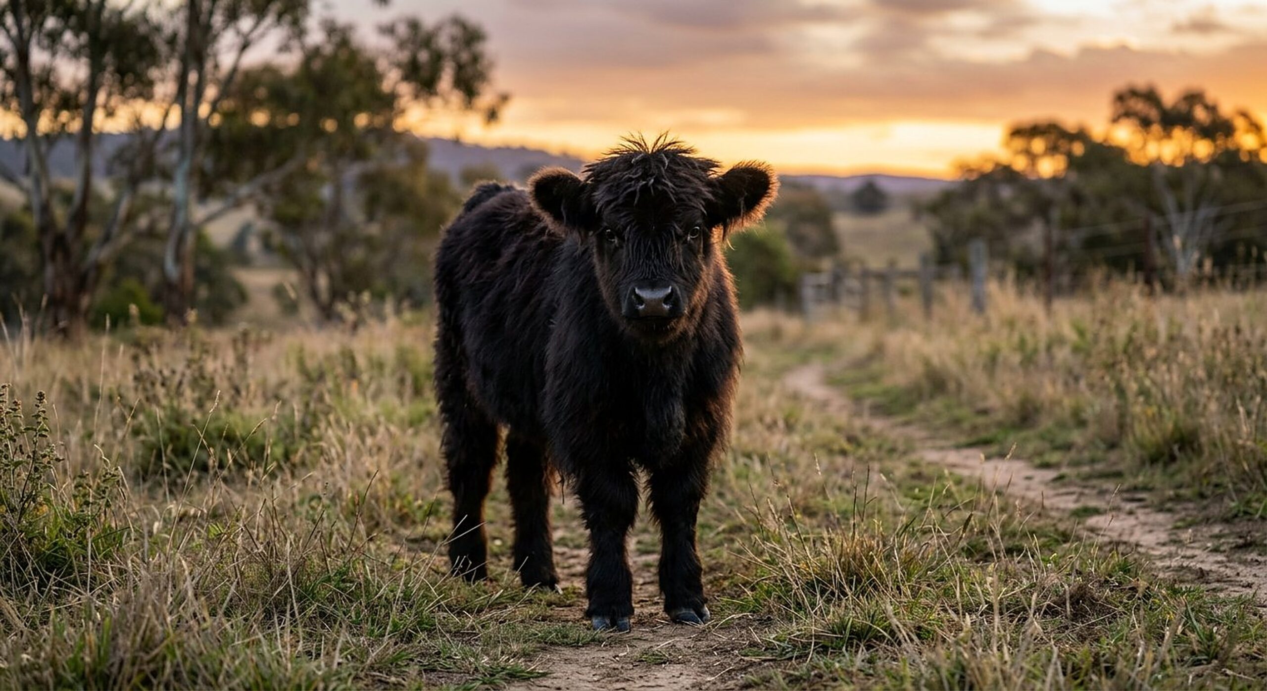 Morag, black miniature Highland heifer calf — illustrative calf photo