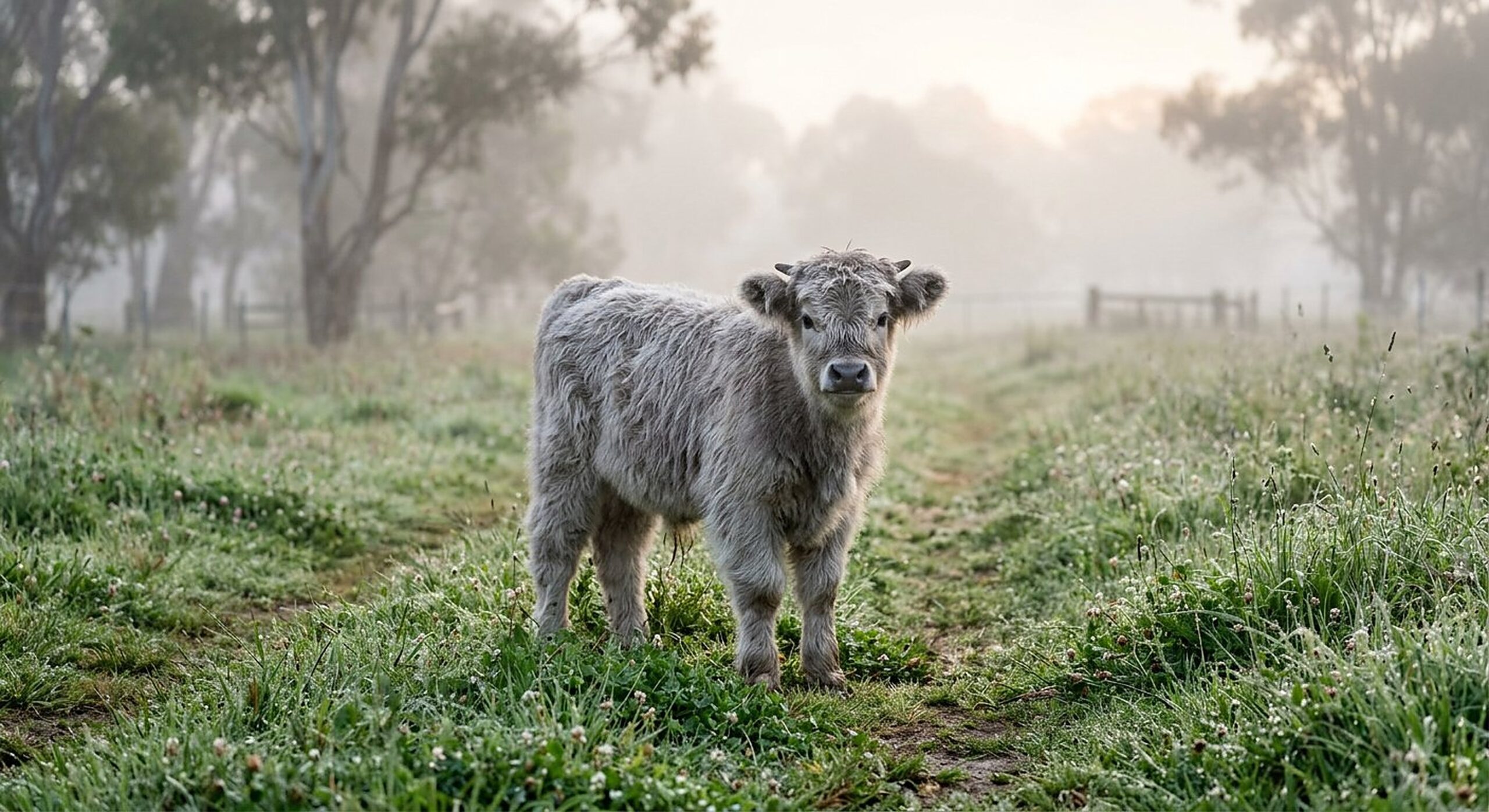 Skye, silver grey miniature Highland heifer calf — illustrative calf photo