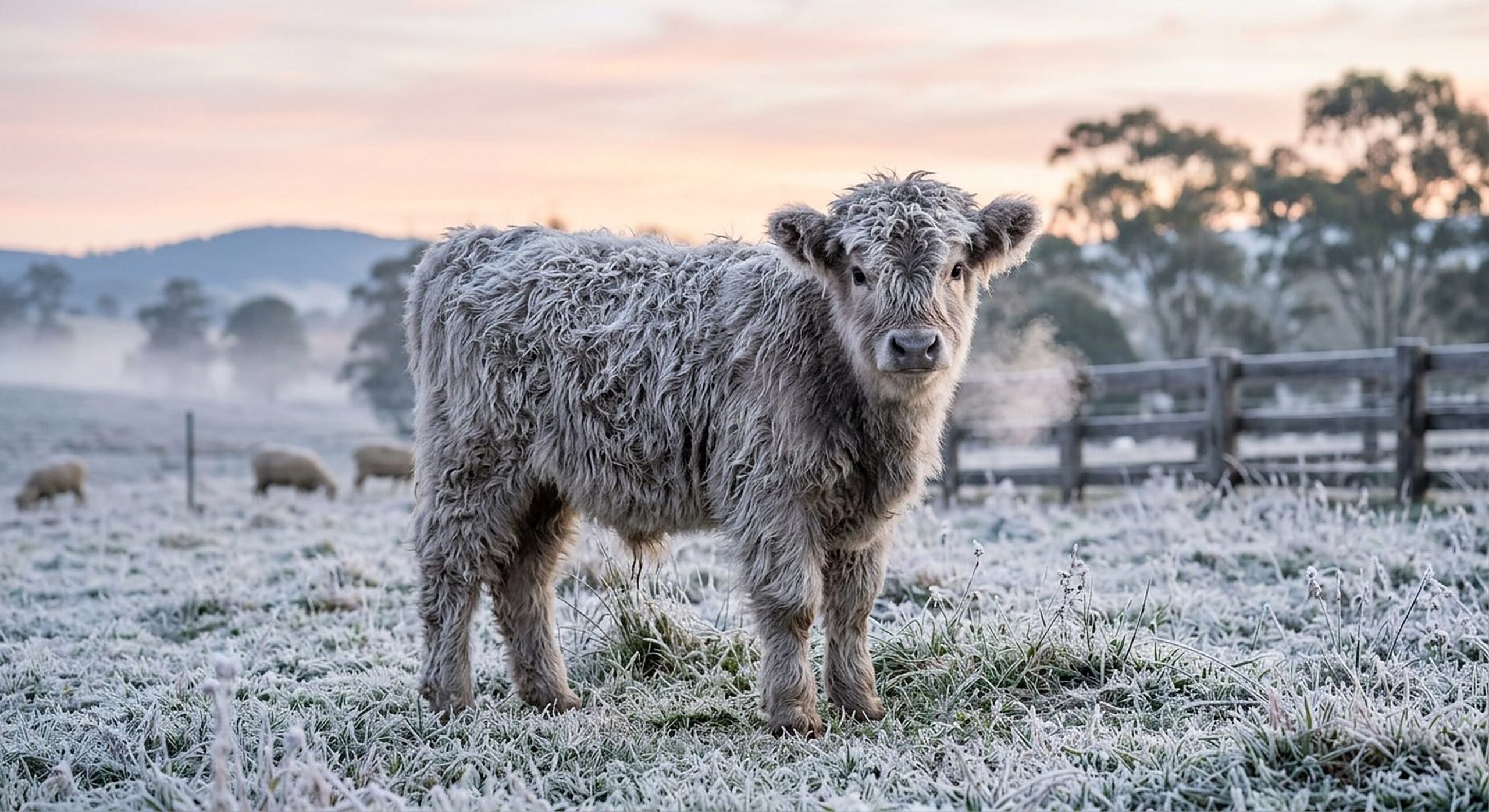 Tavish, silver grey miniature Highland bull calf — illustrative calf photo